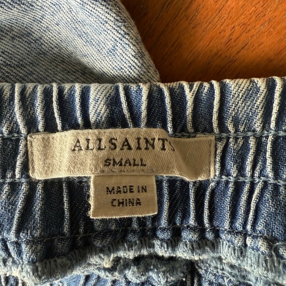 AllSaints Adela Chambray Denim Dress Size Small - Picture 6 of 7